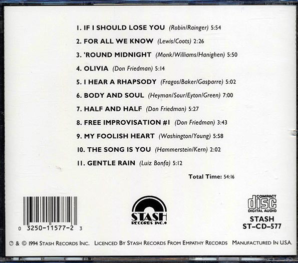 Don Friedman - I Hear A Rhapsody (CD)
