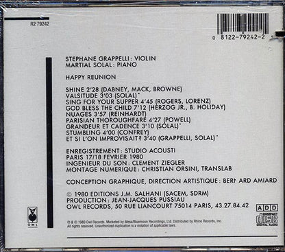 Stephane Grappelli, Martial Solal - Happy Reunion (CD)
