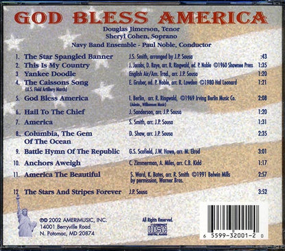 Douglas Jimerson, Sheryl Cohen, Navy Band Ensemble - God Bless America (CD)