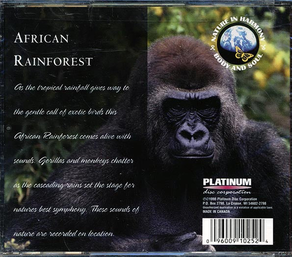 Gorillas, Chimpanzees, Birds, Rainforest - African Rainforest: Soothing Sounds For Body And Soul (CD)