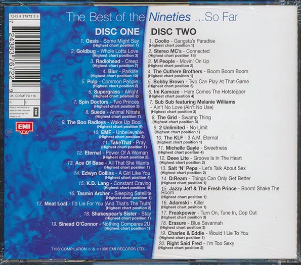 The Boo Radleys, Meatloaf, Erasure, Etc. - The Best Of The Nineties So Far (CD)