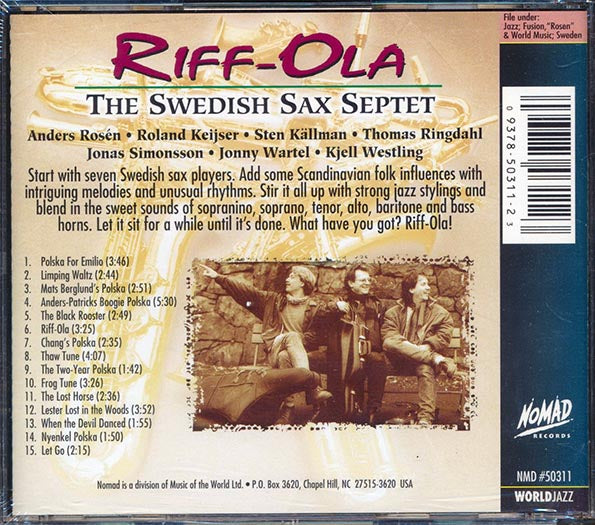 Swedish Sax Septet - Riff Ola (CD)