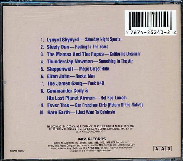 Lynyrd Skynyrd, The Mamas & The Papas, Elton John, Etc. - Classic Rock Volume 3 (CD)