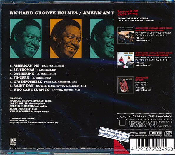 Groove Holmes  - American Pie (CD)