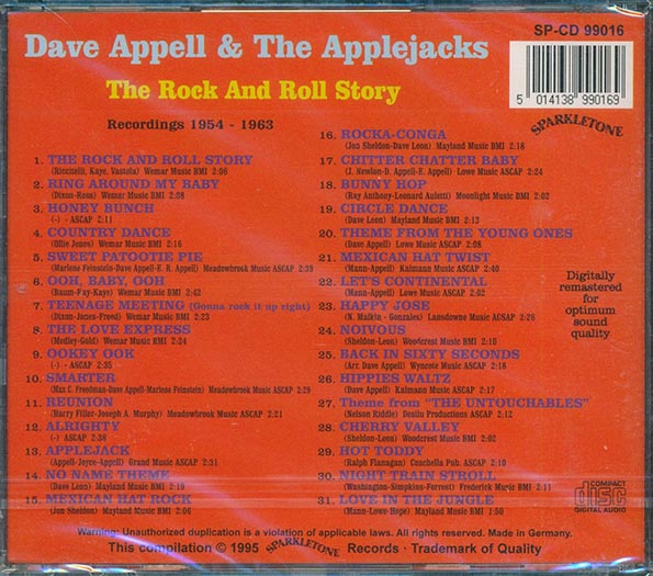 Dave Appell And The Applejacks - The Rock 'N' Roll Story  (31 tracks) (CD)