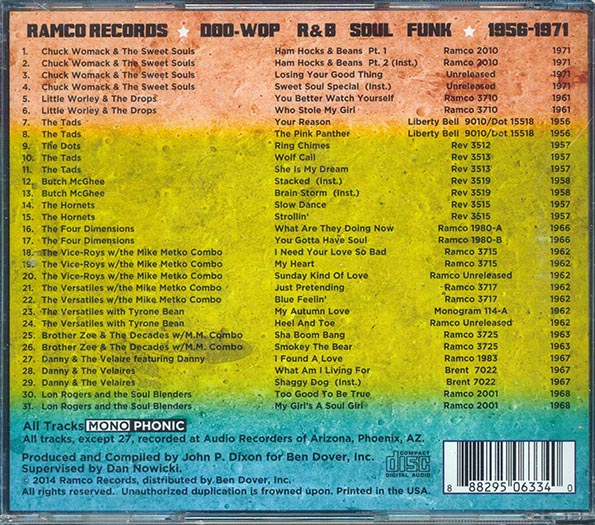 Chuck Womack & The Sweet Souls, Little Worley & The Drops, The Tads, Etc.  - Sha-Boom Bang: Ramco Records 1956-1971 (CD)
