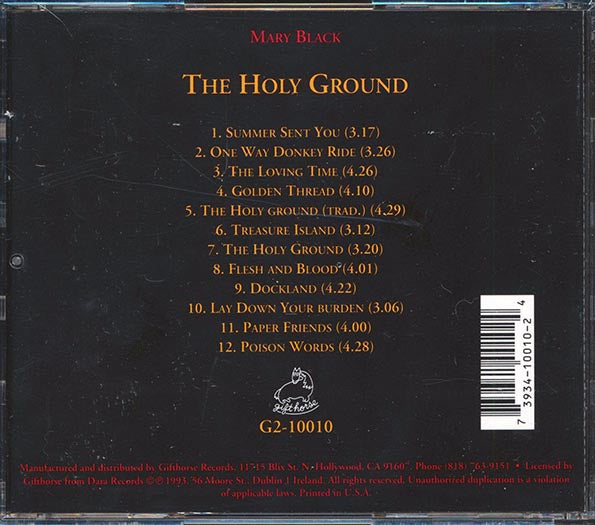 Mary Black  - The Holy Ground (CD)