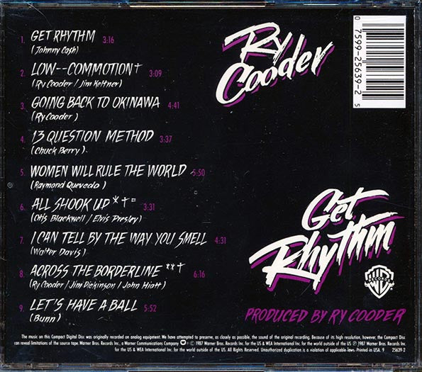 Ry Cooder - Get Rhythm (CD)