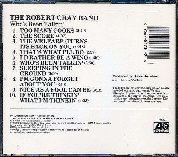 The Robert Cray Band - Who's Been Talkin' (CD)