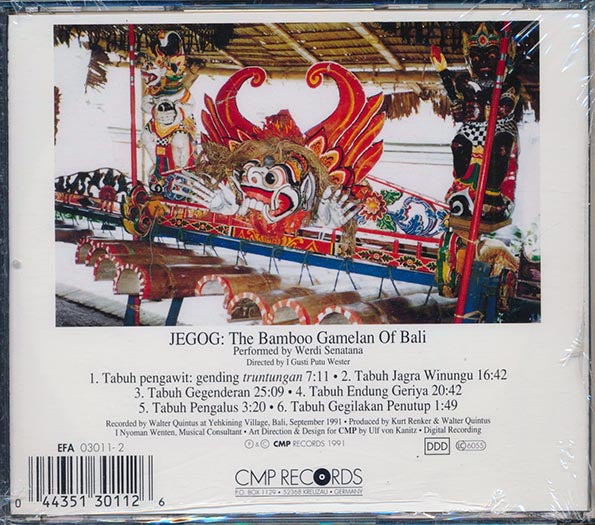Werdi Sentana - Jegog: The Bamboo Gamelan Of Bali (CD)