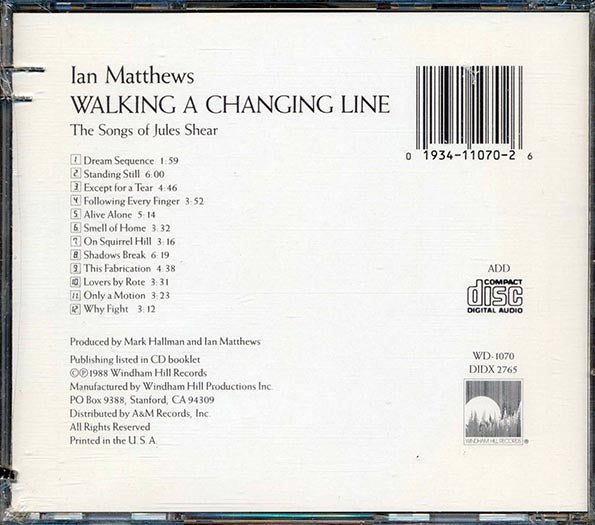 Ian Matthews - Walking A Changing Line (CD)
