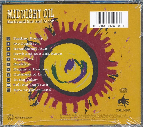 Midnight Oil - Earth And Sun And Moon (CD)