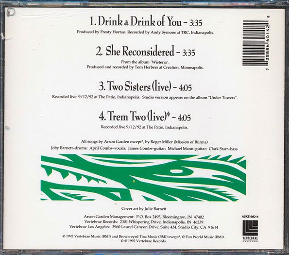 Arson Garden - Drink A Drink Of You (CD)