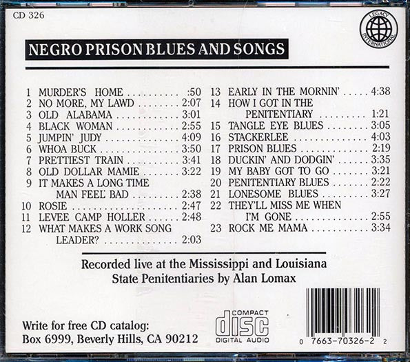 Tangle Eye, Fuzzle Red, Hogman Maxie, Etc. - Negro Prison Blues And Songs (CD)