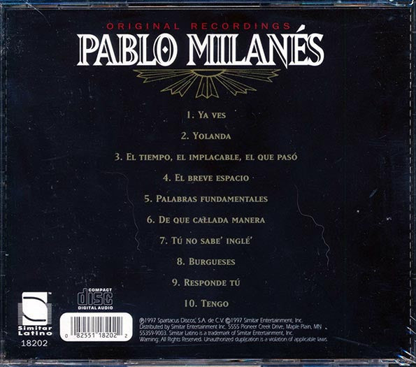 Pablo Milanes - Clasicos De Cuba (CD)