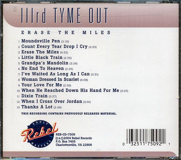 Illrd Tyme Out - Erase The Miles (CD)
