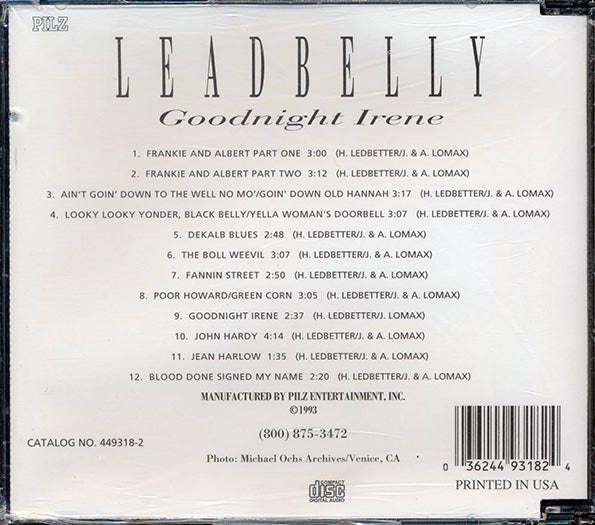 Leadbelly - Goodnight Irene (CD)