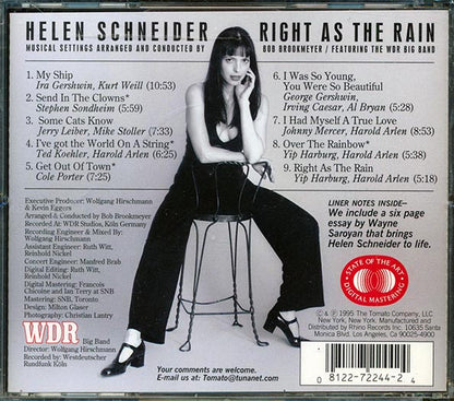 Helen Schneider  - Right As The Rain (CD)