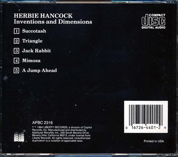 Herbie Hancock - Inventions And Dimensions (CD)