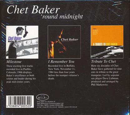 Chet Baker - 'Round Midnight : Milestone + I Remember You + Tribute To Chet (20 tracks) (CD)