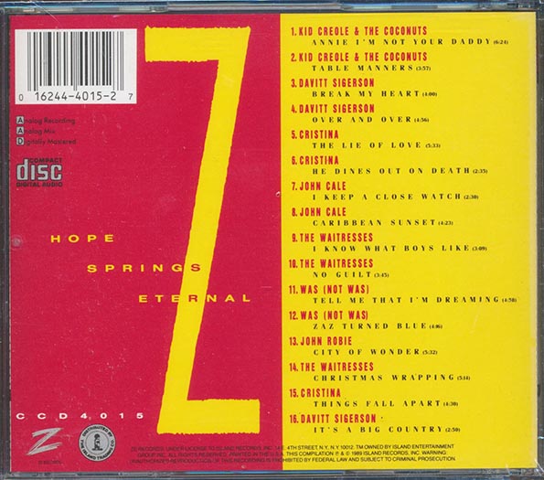 Cristina, Material, Last Men, Etc. - Zetrospective: Dancing In The Face Of Adversity (CD)