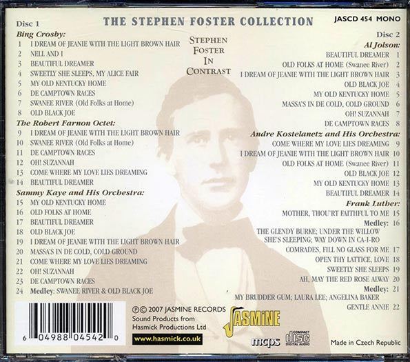 Bing Crosby, The Robert Farnon Octet, Sammy K And His Orchestra, Al Jolson, Etc. - The Stephen Foster Collection (CD)