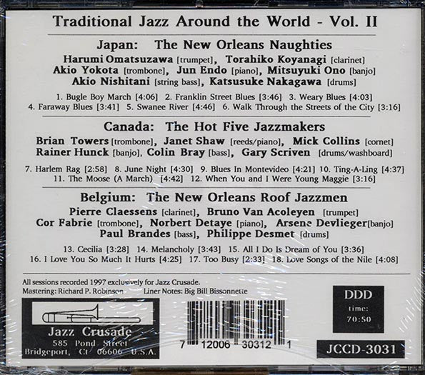 The New Orleans Naughties, The Hot Five Jazzmakers, The New Orleans Roof Jazzmen - Traditional Jazz Around The World Volume 2 (CD)