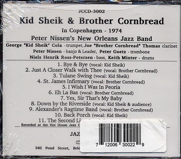 Kid Sheik, Brother Cornbread, Peter Nissen's New Orleans Jazz Band - Kid Sheik & Brother Cornbread (CD)