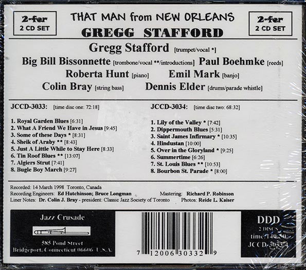 Gregg Stafford - That Man From New Orleans: Live March 14, 1998 (CD)