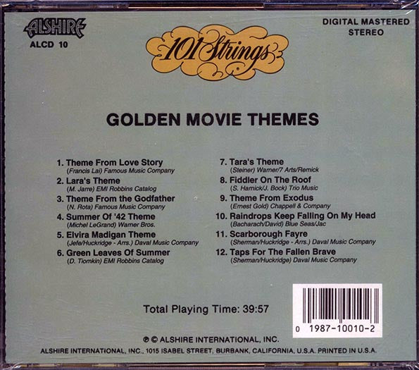 101 Strings - Golden Movie Themes (CD)