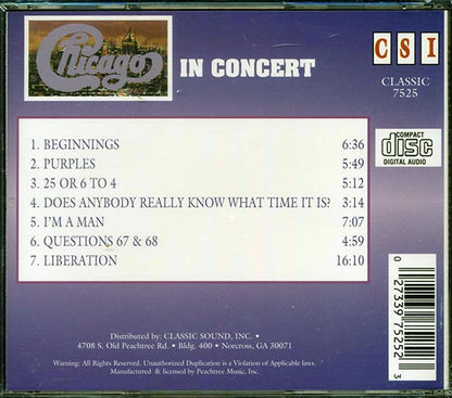 Chicago - In Concert (CD)