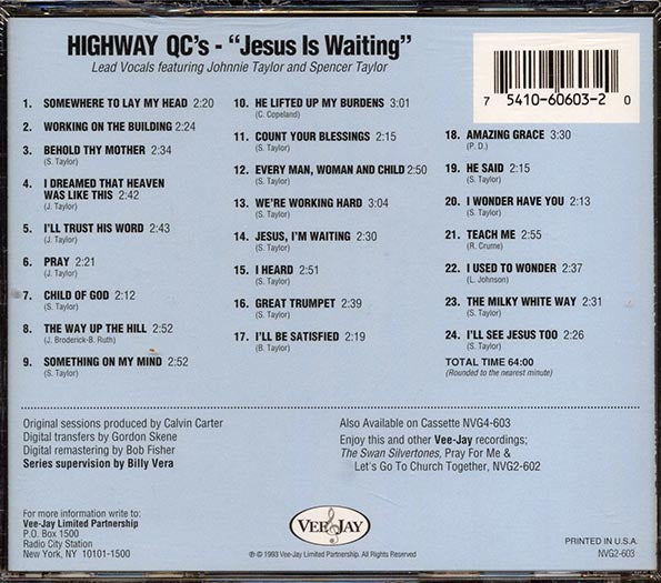 The Highway QC's - Jesus Is Waiting (CD)
