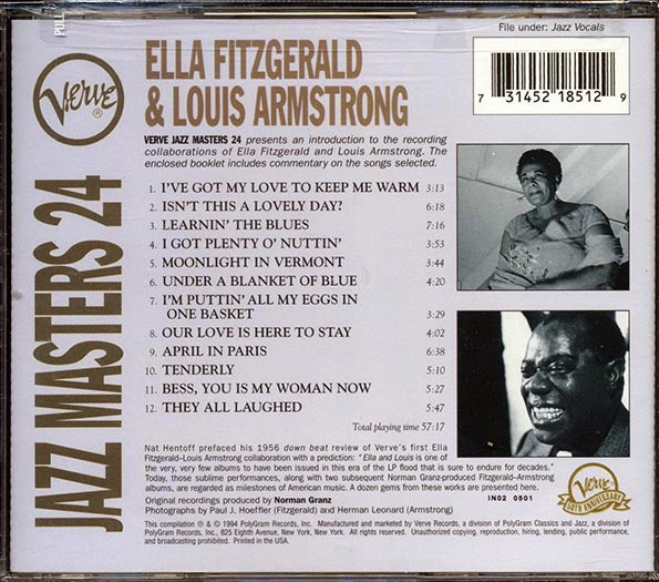 Ella Fitzgerald, Louis Armstrong - Verve Jazz Masters 24 (CD)