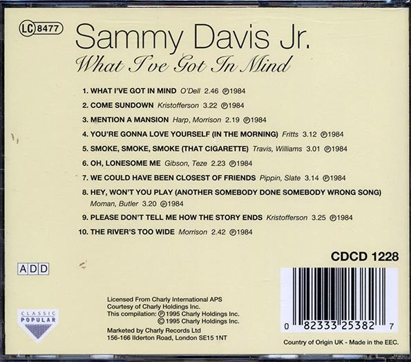 Sammy Davis Jr. - What I've Got In Mind (CD)