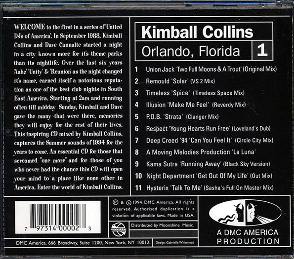 Kimball Collins - United DJs Of America Volume 1: Orlando, FL (CD)
