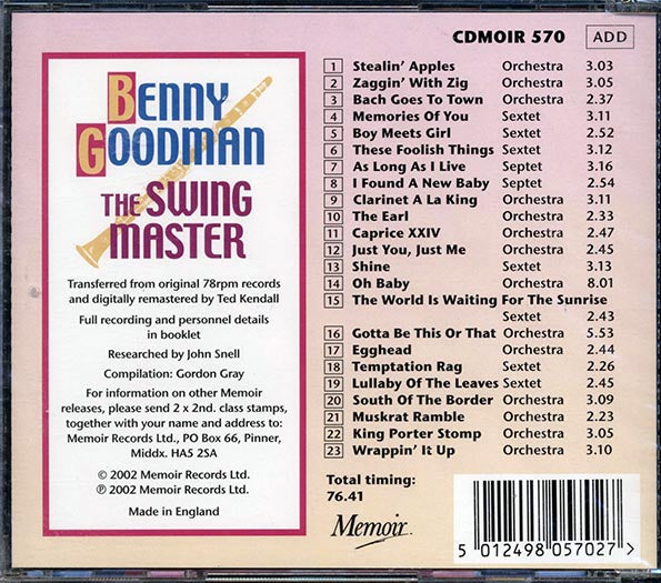 Benny Goodman - The Swing Master (CD)