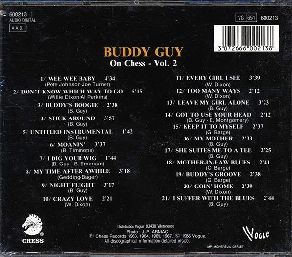 Buddy Guy - On Chess Volume 2 (CD)