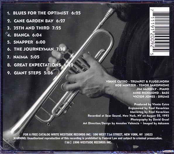 Vinnie Cutro Quintet - The Optimist (CD)