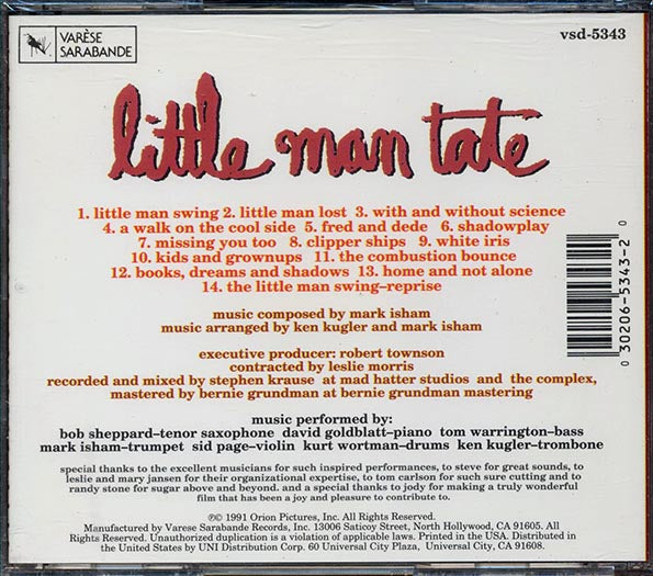 Mark Isham  - Little Man Tate Original Motion Picture (CD)
