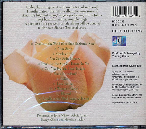 John White, Debbie Grant, Tracey Wilson, Etc. - England Rose: A Tribute To The Music Of Elton John (CD)