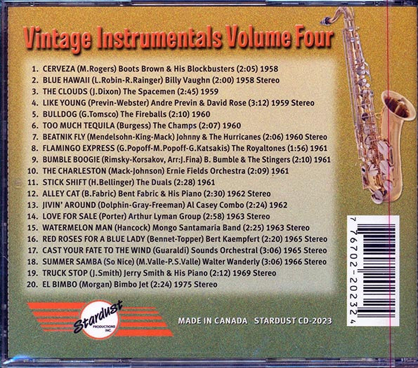 Boots Brown & His Blockbusters, Billy Vaughn, The Spacemen, Etc. - Vintage Instrumentals Volume 4 (CD)
