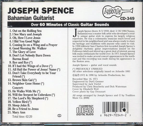 Joseph Spence - Bahamian Guitarist: Good Morning Mr. Walker (CD)
