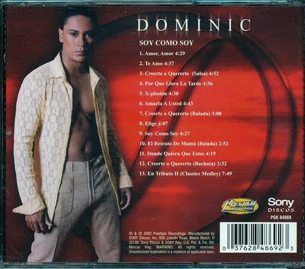 Dominic - Soy Como Soy (CD)