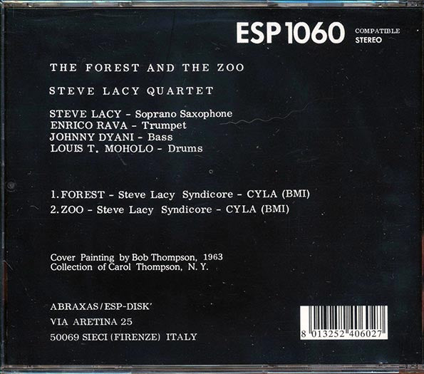 Steve Lacy - The Forest And The Zoo (CD)