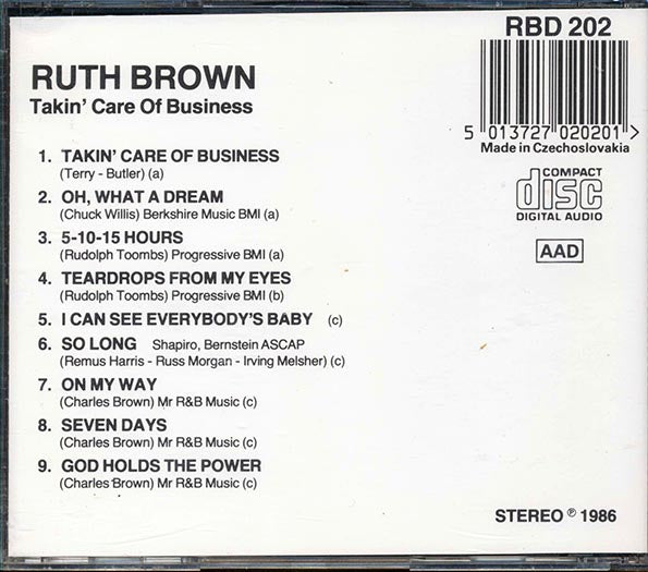 Ruth Brown - Takin' Care Of Business (CD)