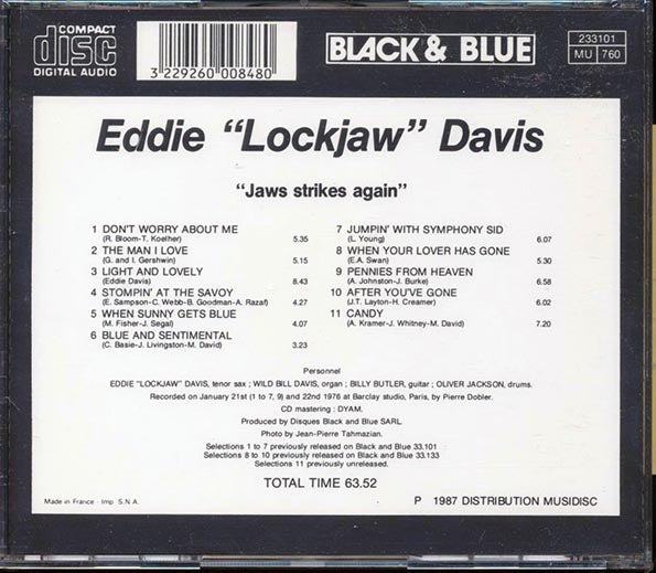 Eddie Lockjaw Davis - Jaws Strikes Again (CD)