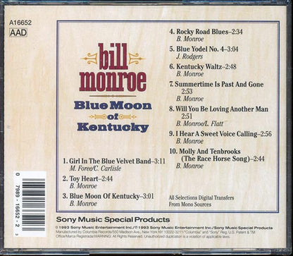 Bill Monroe  - Blue Moon Of Kentucky (CD)