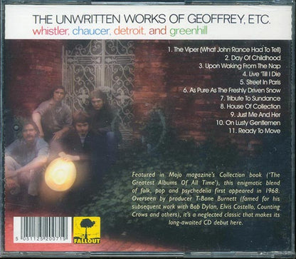 Whistler, Chaucer, Detroit, And Greenhill  - The Unwritten Works Of Geoffrey, Etc (CD)