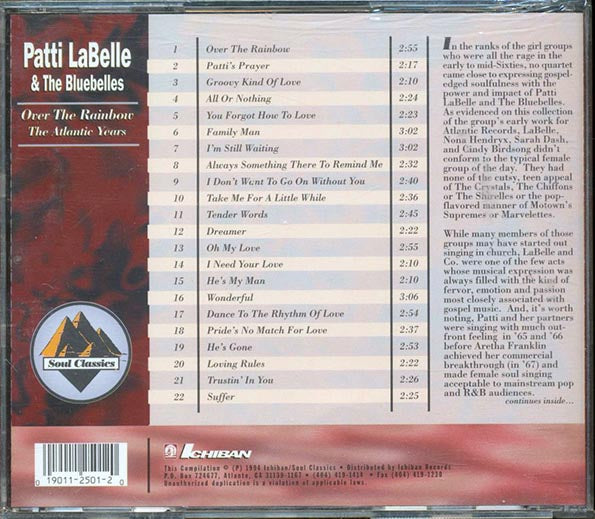 Patti Labelle & The Bluebelles  - Over The Rainbow The Altantic Sessions (CD)