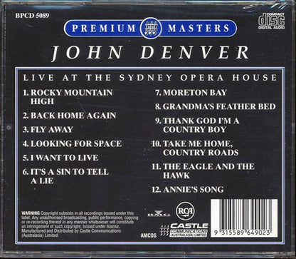 John Denver  - Live At The Sydney Opera House (CD)